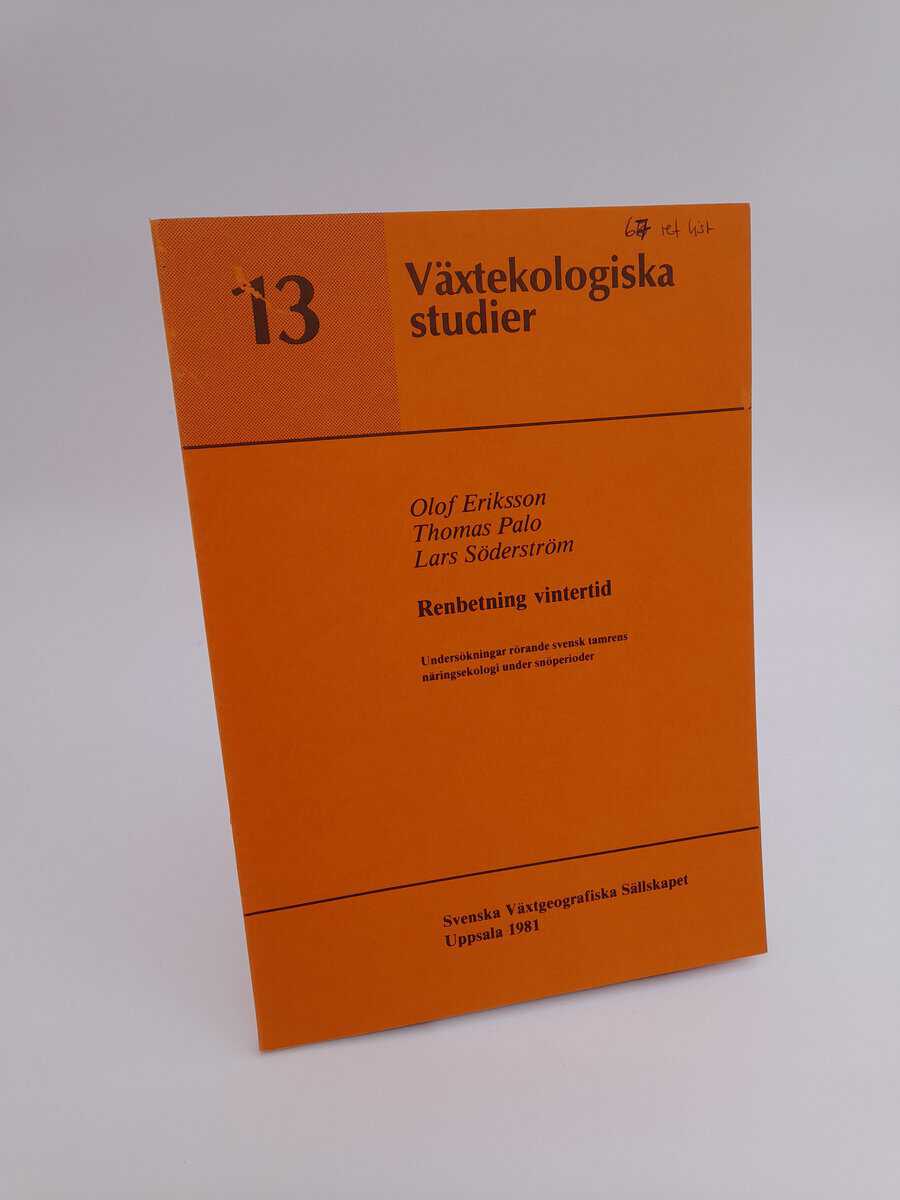 Växtekologiska studier : 1981/13