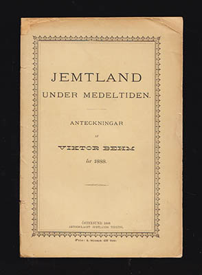 Viktor Behm : Jemtland under medeltiden