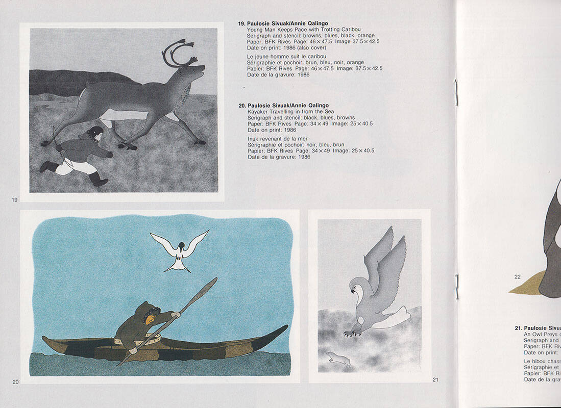 1987 Povungnituk Print Collection. Collection de Gravures de Povungnituk
