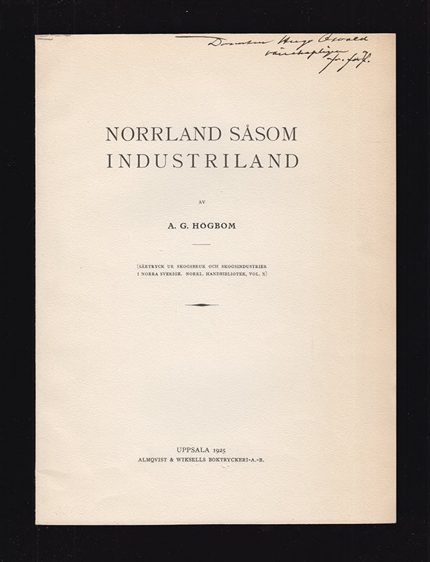 A. G. Högbom : Norrland såsom industriland