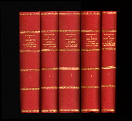 Adolf Erik Nordenskiöld : Vega-expeditionens vetenskapliga iakttagelser bearbetade af deltagare i resan och andra forskare utgifna af A. E. Nordenskiöld. Volym 1-5