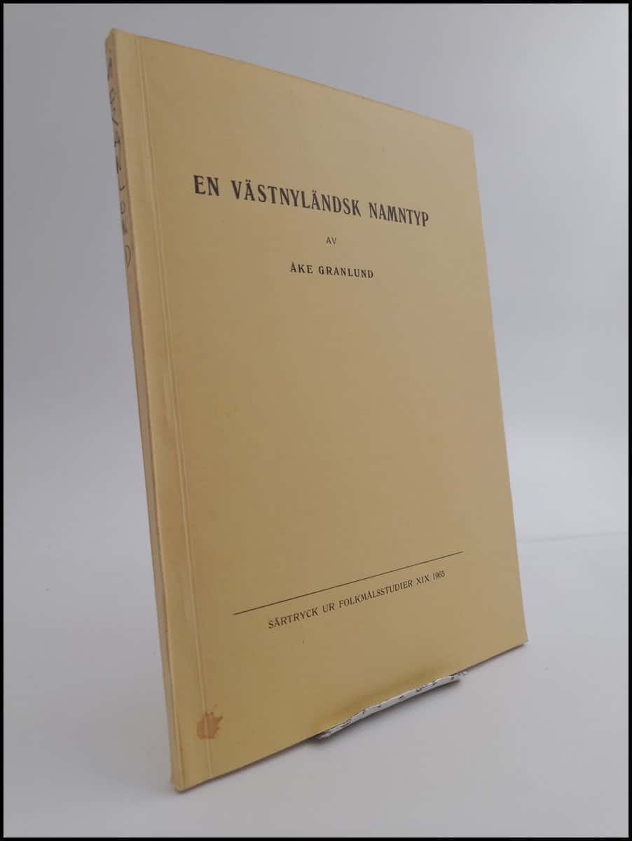 Åke Granlund : En västnyländsk namntyp