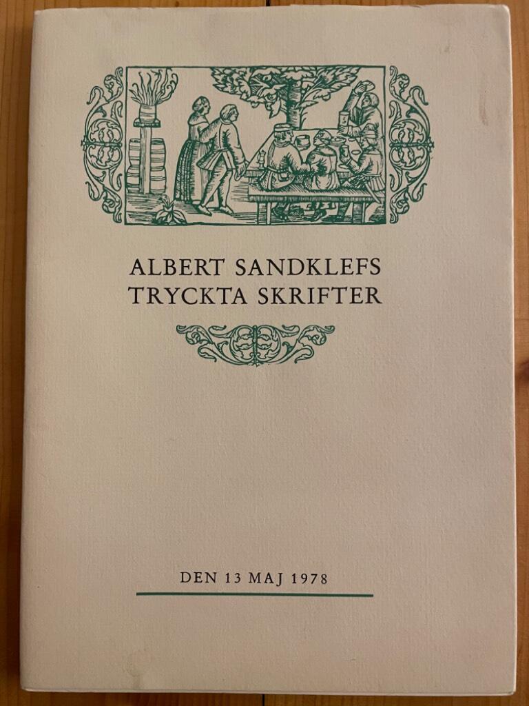 Albert Sandklefs tryckta skrifter 1921-1977