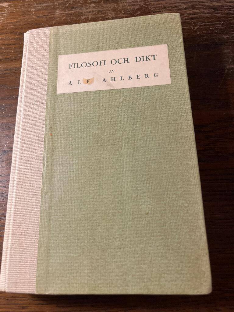 Alf Ahlberg : Filosofi och dikt