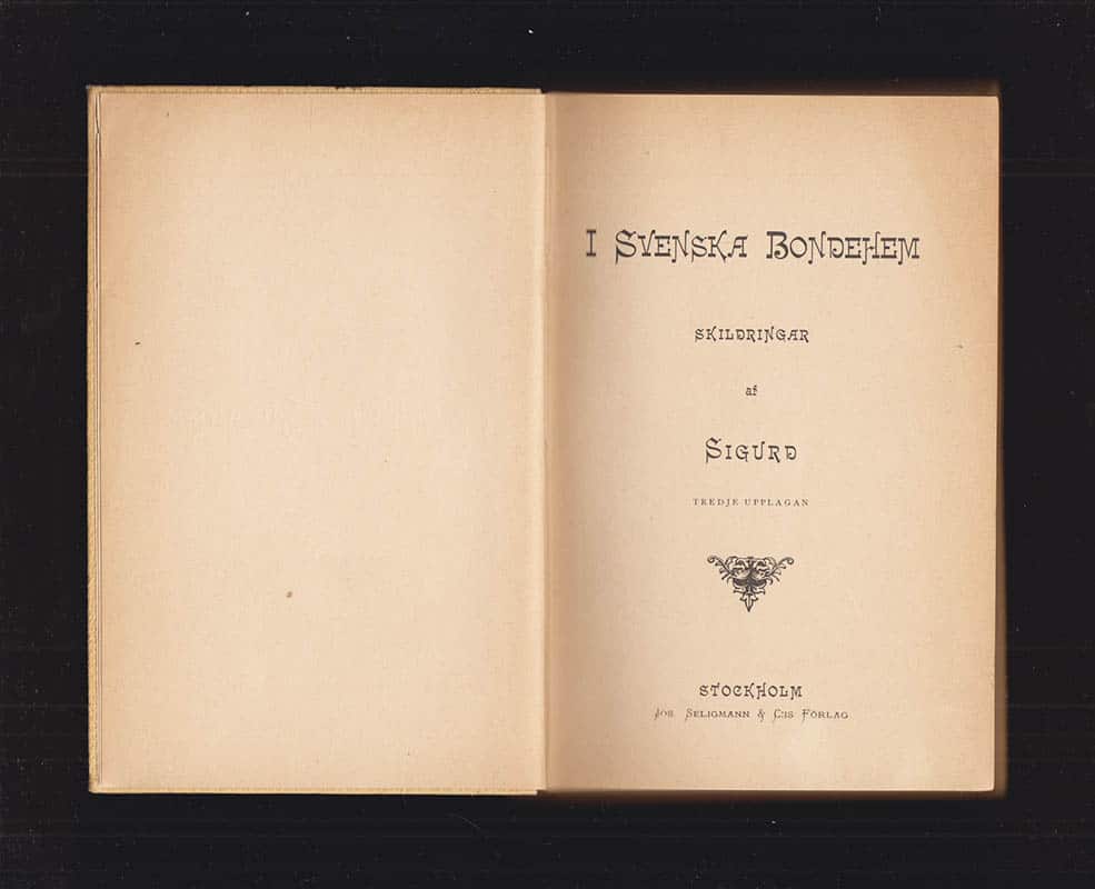 Alfred Hedenstierna : I svenska bondehem. Skildringar af Sigurd