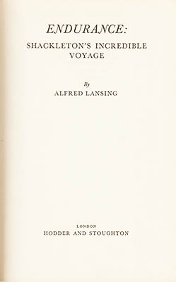 Alfred Lansing : Endurance
