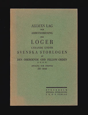 Allmän lag och arbetsordning