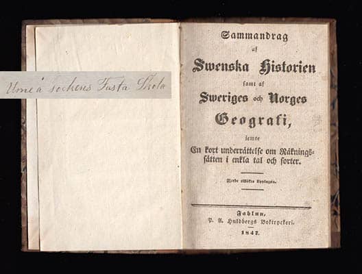 Anders Enbom : Sammandrag af Swenska Historien