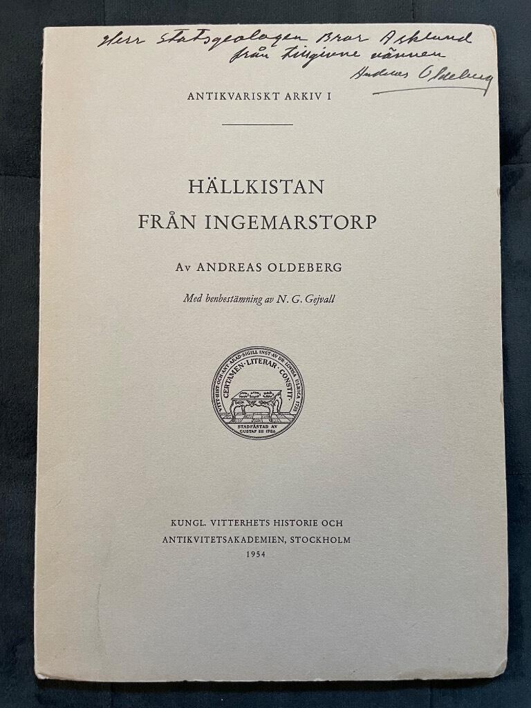 Andreas Oldeberg : Hällkistan från Ingemarstorp