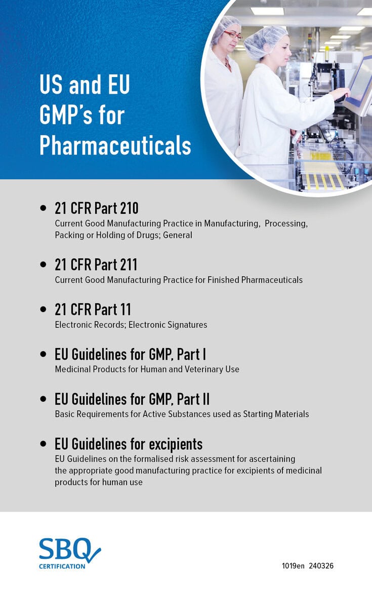 Anna Lundén : US and EU GMP's for pharmaceuticals (Multi GMP booklet)