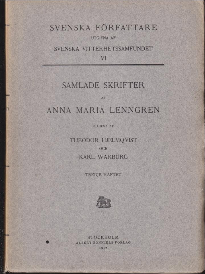 Anna Maria Lenngren : Samlade skrifter