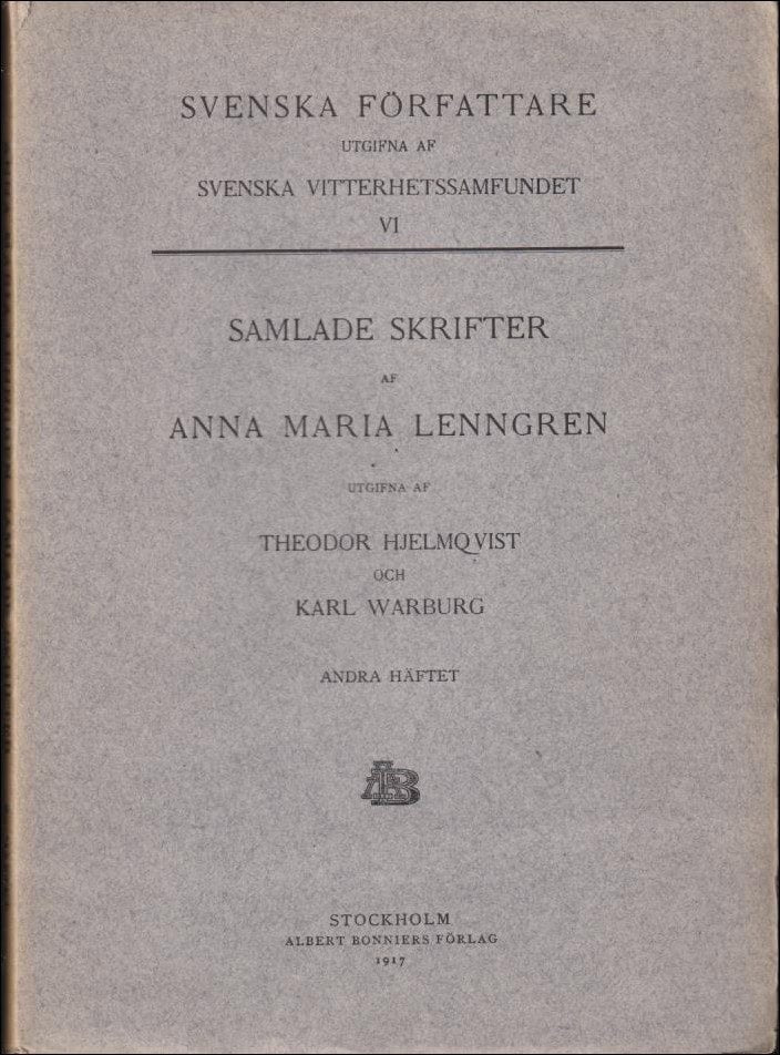 Anna Maria Lenngren : Samlade skrifter