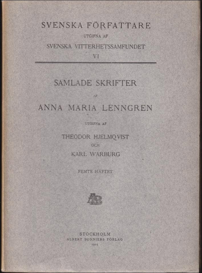 Anna Maria Lenngren : Samlade skrifter