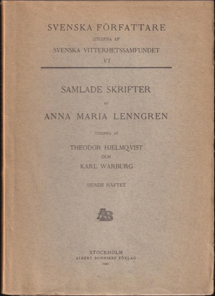Anna Maria Lenngren : Samlade skrifter