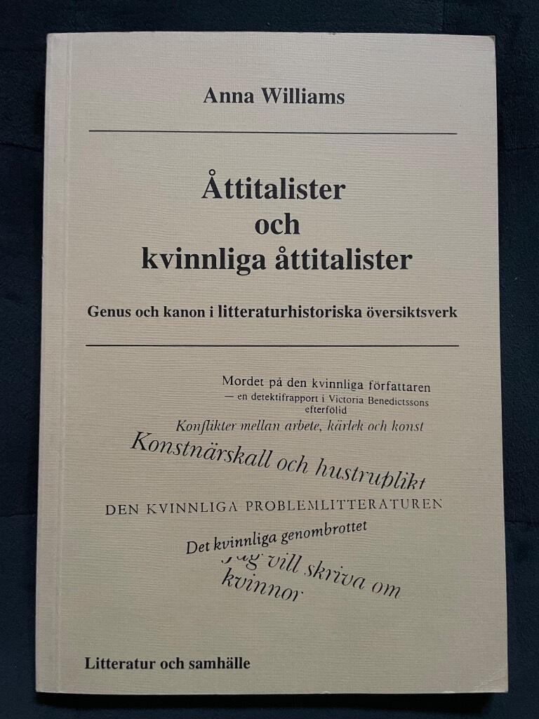 Anna Williams : Åttitalister och kvinnliga åttitalister