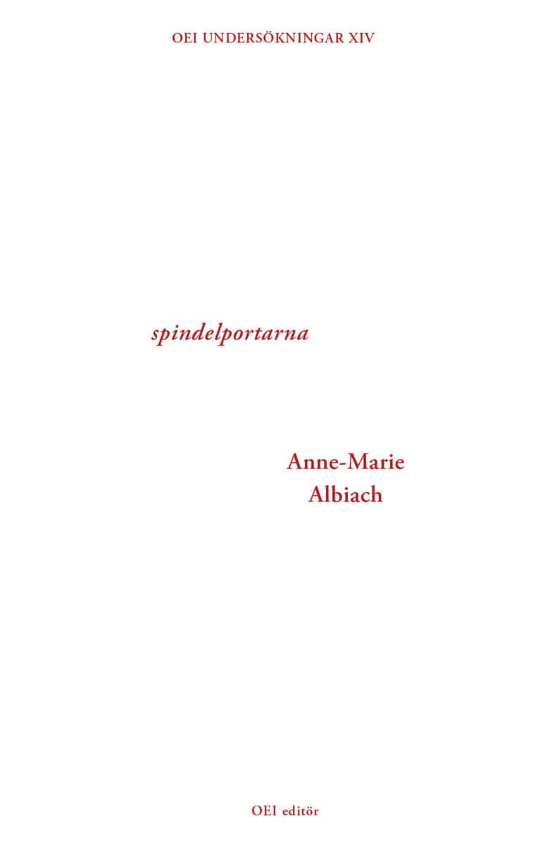 Anne-Marie Albiach : spindelportarna