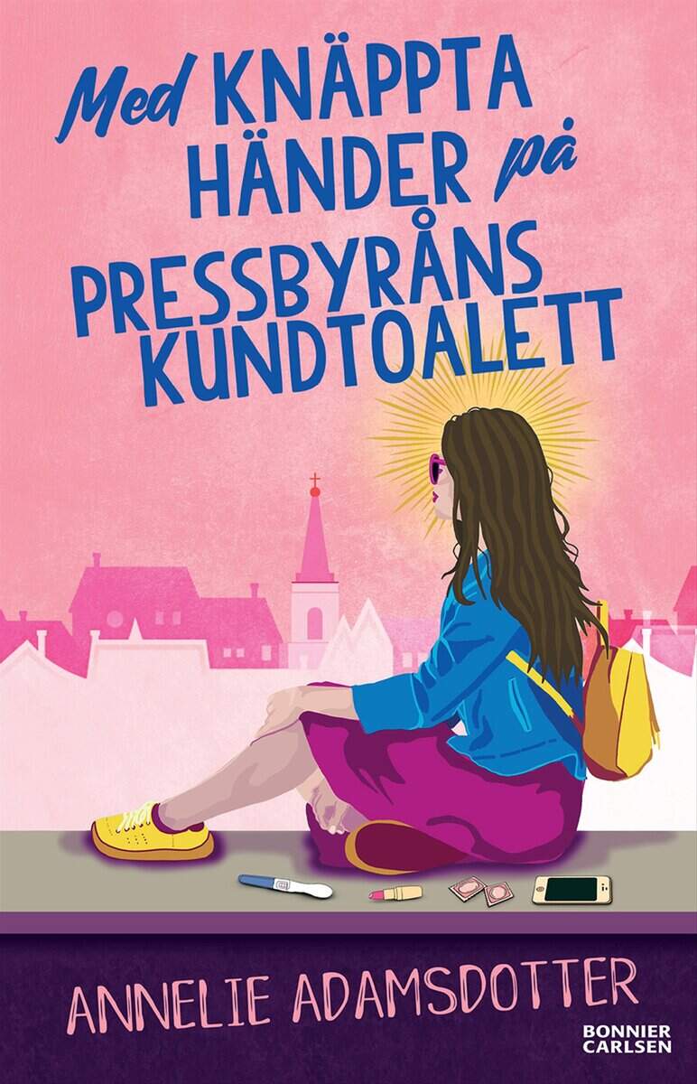 Annelie Adamsdotter : Med knäppta händer på Pressbyråns kundtoalett