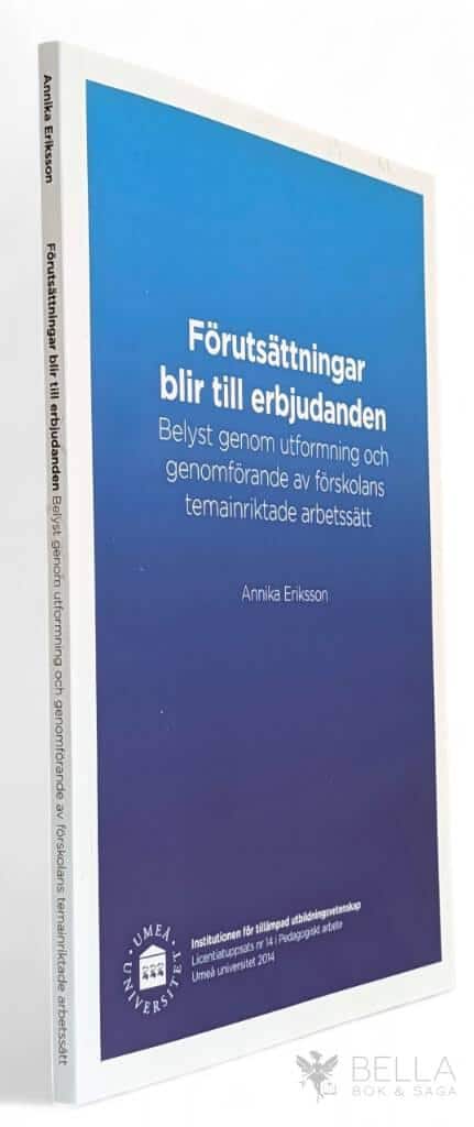 Annika Eriksson : Förutsättningar blir till erbjudanden