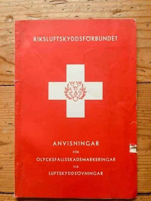 Anvisningar för olycksfallsskademarkeringar vid luftskyddsövningar