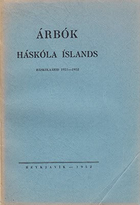 Árbók Háskóla Íslands. Háskolaárid 1951-1952