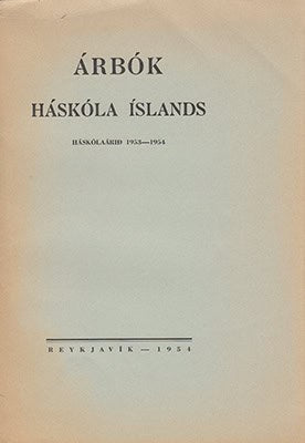 Árbók Háskóla Íslands. Háskolaárid 1953-1954
