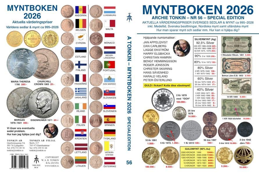 Archie Tonkin : Myntboken 2026 Nr 56