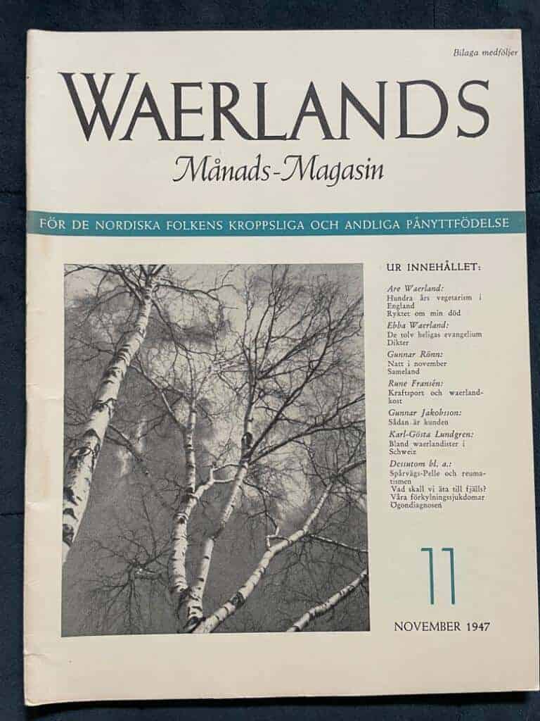 Are Waerland : Waerlands Månads-Magasin nr 11 1947