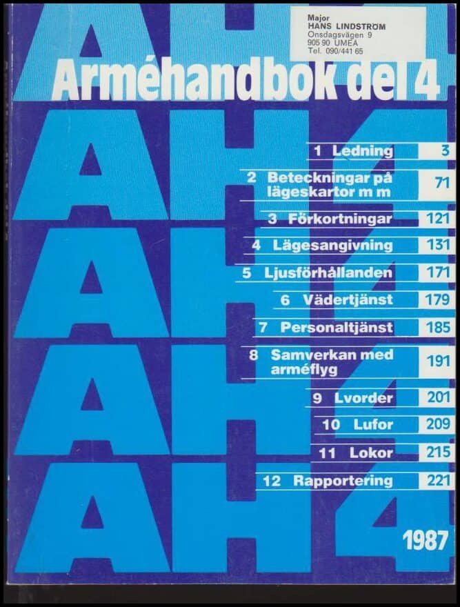 Arméhandbok del 4