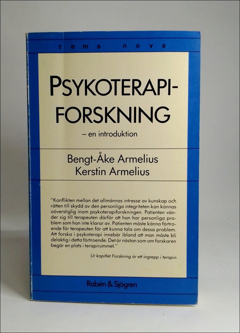Armelius, Bengt-Åke ; Armelius, Kerstin : Psykoterapiforskning