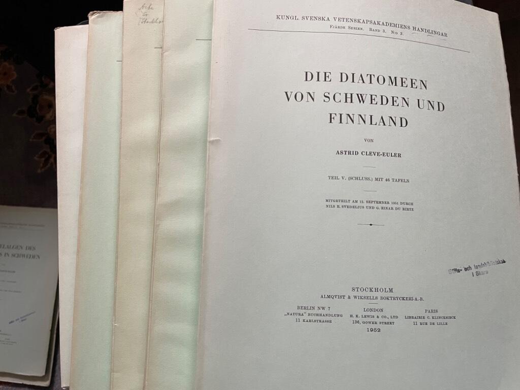Astrid Cleve-Euler : Die Diatomeen von Schweden und Finnland I-V (komplett)