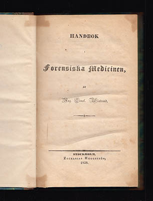 Aug. Timol. Wistrand : Handbok i forensiska medicinen