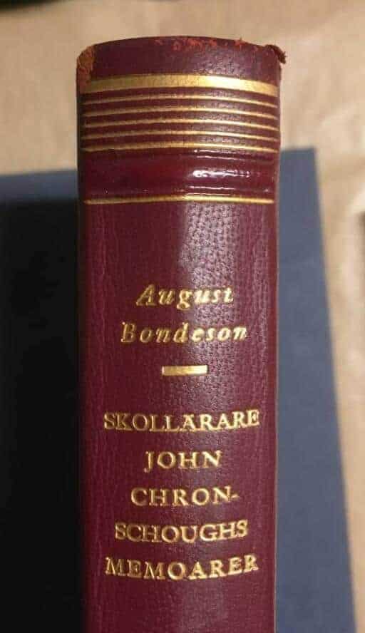 August Bondeson : Skollärare John Cronschoughs memoarer