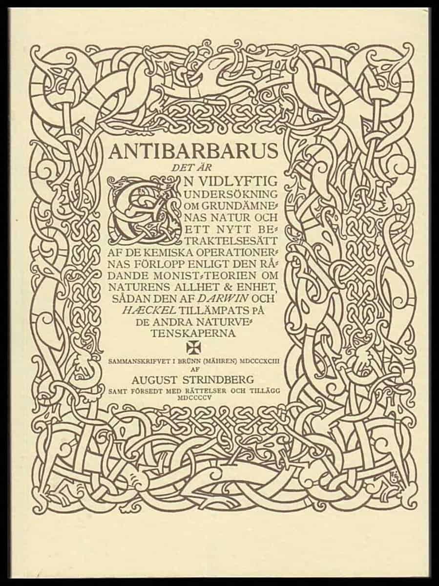 August Strindberg : Antibarbarus