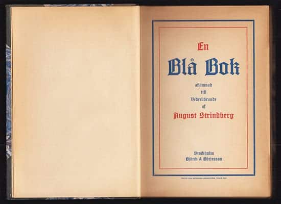 August Strindberg : En blå bok