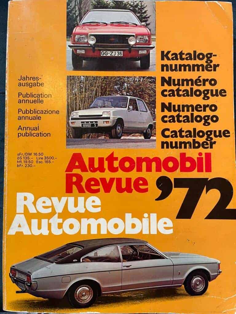 Automobil Revue 1972 Revue Automobile 1972