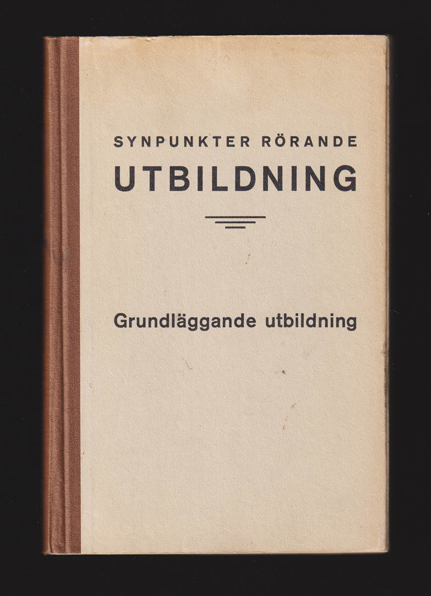 Axel Gyllenkrok : Synpunkter rörande utbildning