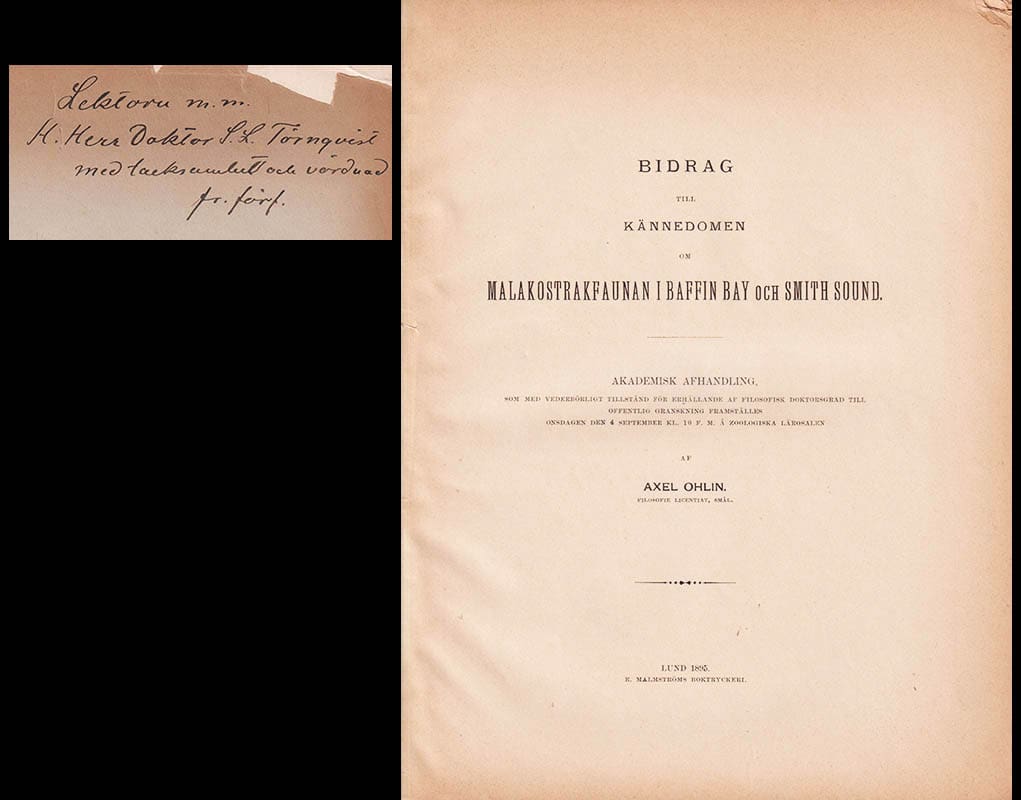 Axel Ohlin : Bidrag till kännedomen om Malakostrakfaunan i Baffin-Bay och Smith Sound