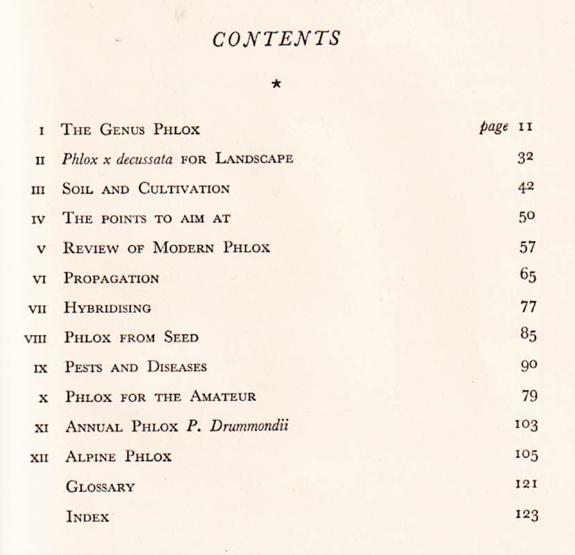 B. H. B. Symons-Jeune : Phlox. A Flower Monograph