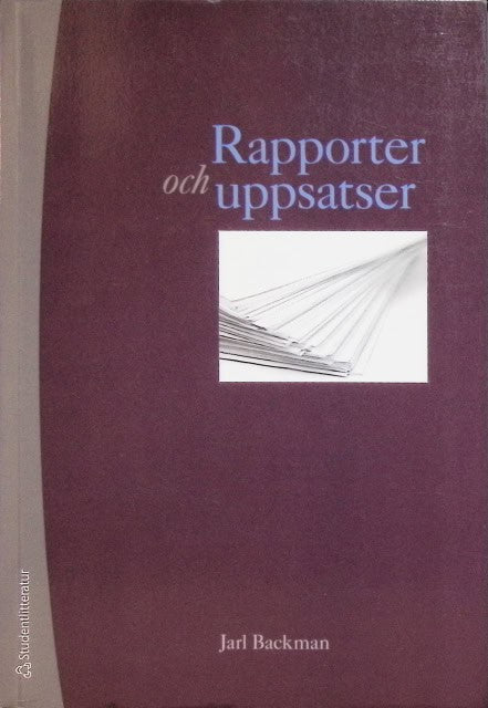 Backman Jarl : Rapporter och uppsatser