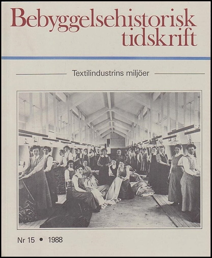 Bebyggelsehistorisk tidskrift : 1988 / 15