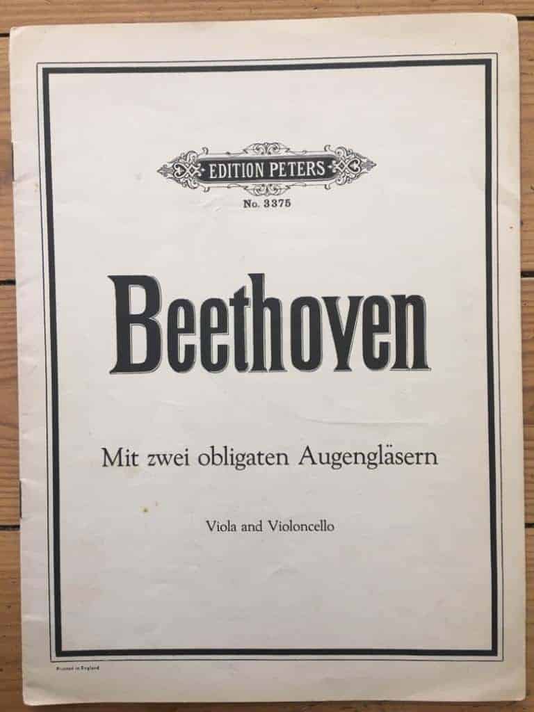 Beethoven : Beethoven Mit zwei obligaten Augenglasern Viola & Violoncello (Edition Peters 3375)