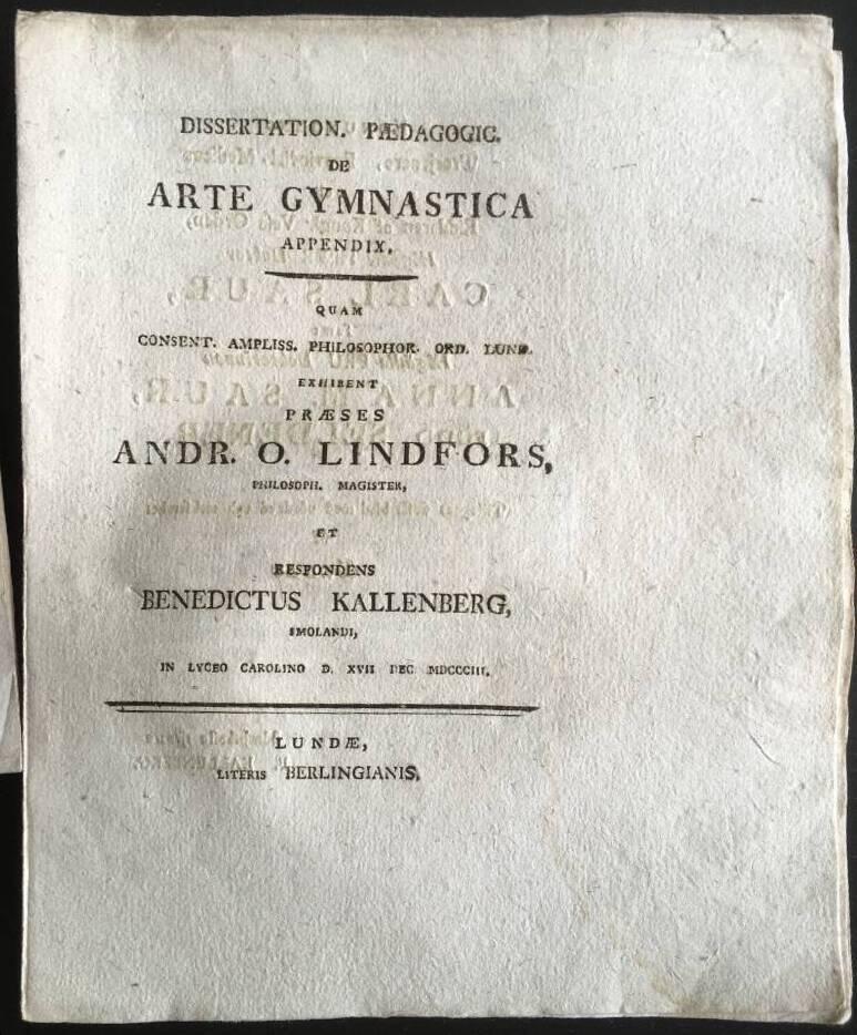 Benedictus Kallenberg : Arte Gymnastica Appendix