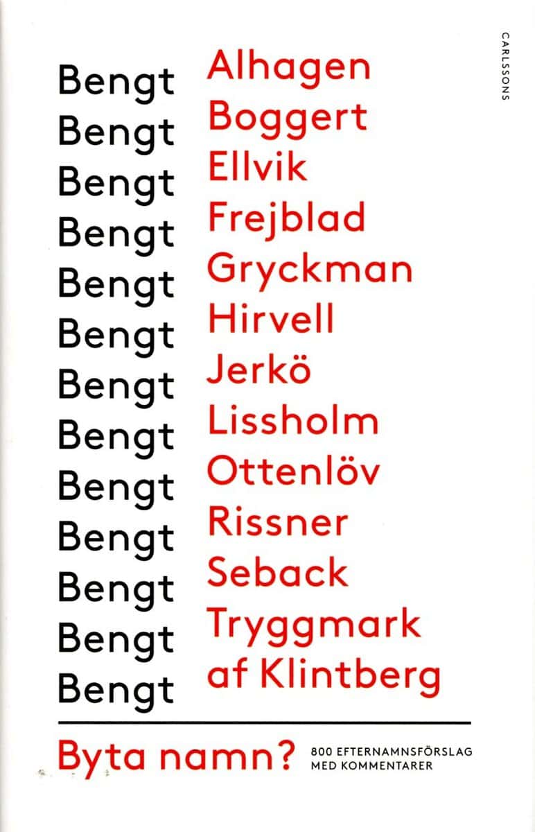 Bengt af Klintberg : Byta namn?