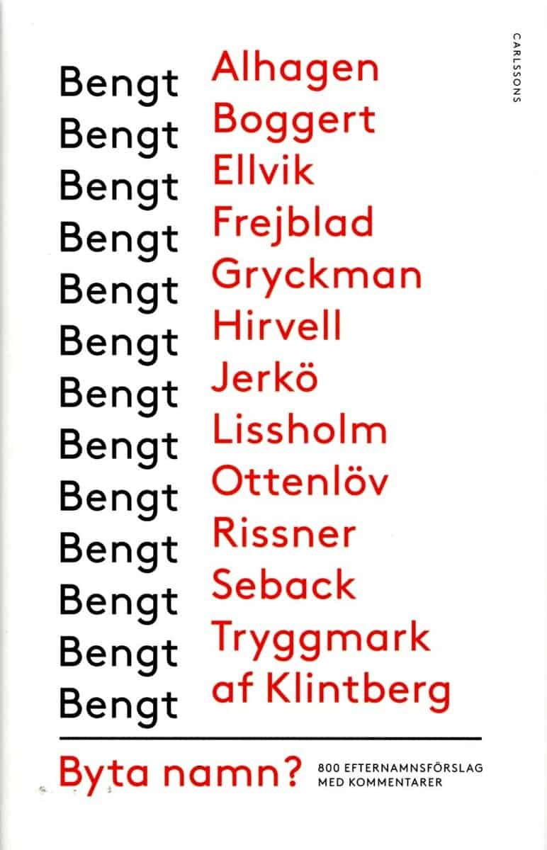 Bengt af Klintberg : Byta namn?