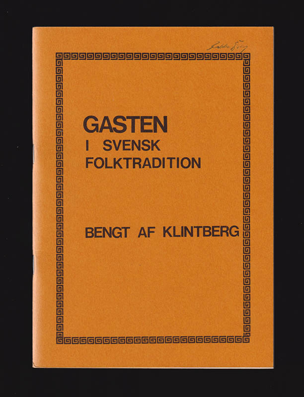 Bengt af Klintberg : Gasten i svensk folktradition