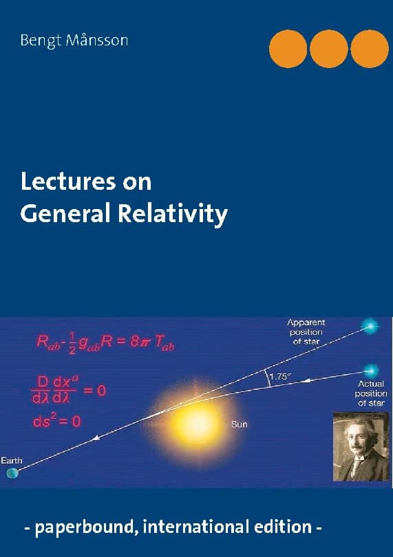 Bengt Månsson : Lectures on General Relativity : - paperbound edition -