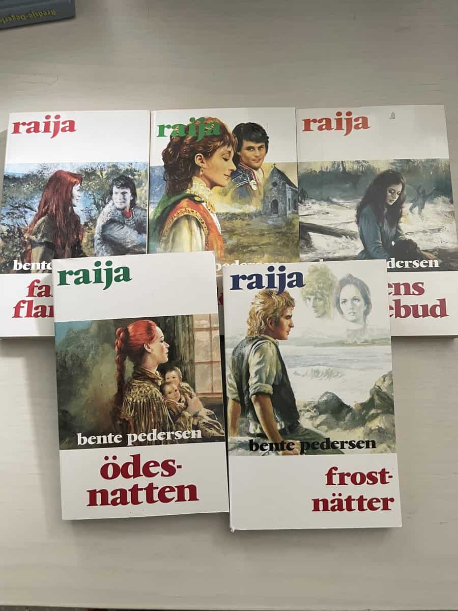 Bente Pedersen : Raija 16-20 - Farliga flammor - Vingklippt - Dödens sändebud - Ödesnatten - Frostnätter