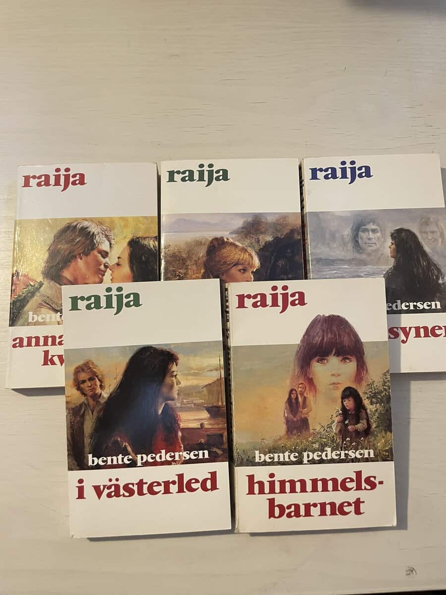 Bente Pedersen : Raija 31-35 - Annan mans kvinna - Sommarlandets skuggor - Drömsyner - I västerled - Himmelsbarnet