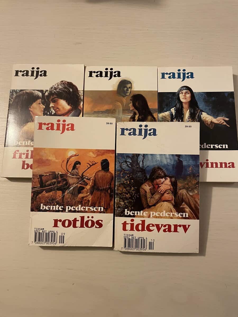 Bente Pedersen : Raija 6-10 - Frihetens bojor - Skeppet från öst - Trollkvinna - Rotlös - Tidevarv