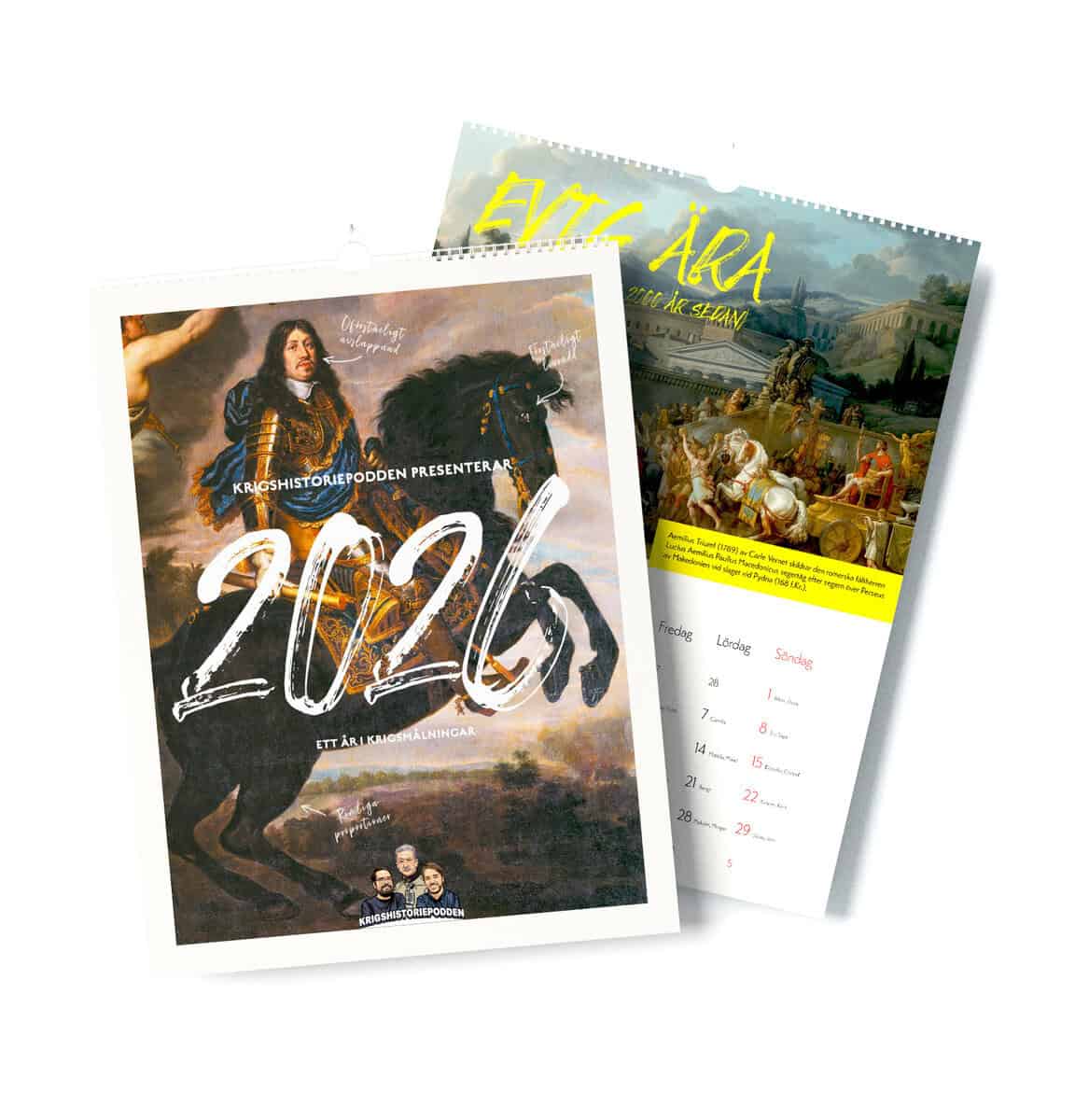 Bergwall, Mattis ; Wallin, Per ; Hagelin, Fredrik : Väggkalender Krigshistoriepodden 2026